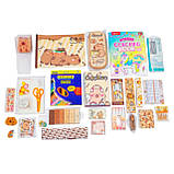 Подарунковий набір канцелярії для дітей Дитячий розвивальний канцелярський набір у 3D валізі Валіза 55в1, фото 2