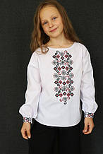 Вишита блуза "Кароліна" чорно-вишнева