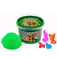 Кінетичний пісок Magic sand зеленого кольору, у відрі 500 г