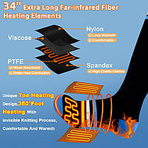 Уцінка. Термошкарпетки VICEPLUS 7.4V 6000mAh з акумулятором, керовані через додаток, для чоловіків і жінок, фото 5