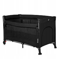 Ліжечко-манеж Lionelo ELLEN BLACK CARBON, фото 2