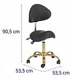 Косметичний табурет PHYSA MANNHEIM BLACK_GOLD, фото 4