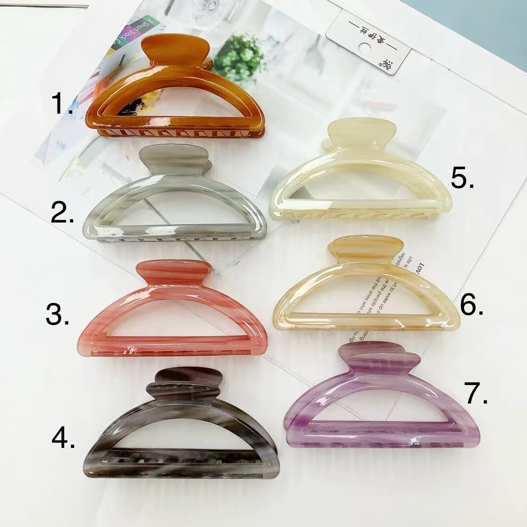 Краб для волосся елегантний міцний французький пластик омбре різні кольори розмір 10 см висота 5 см