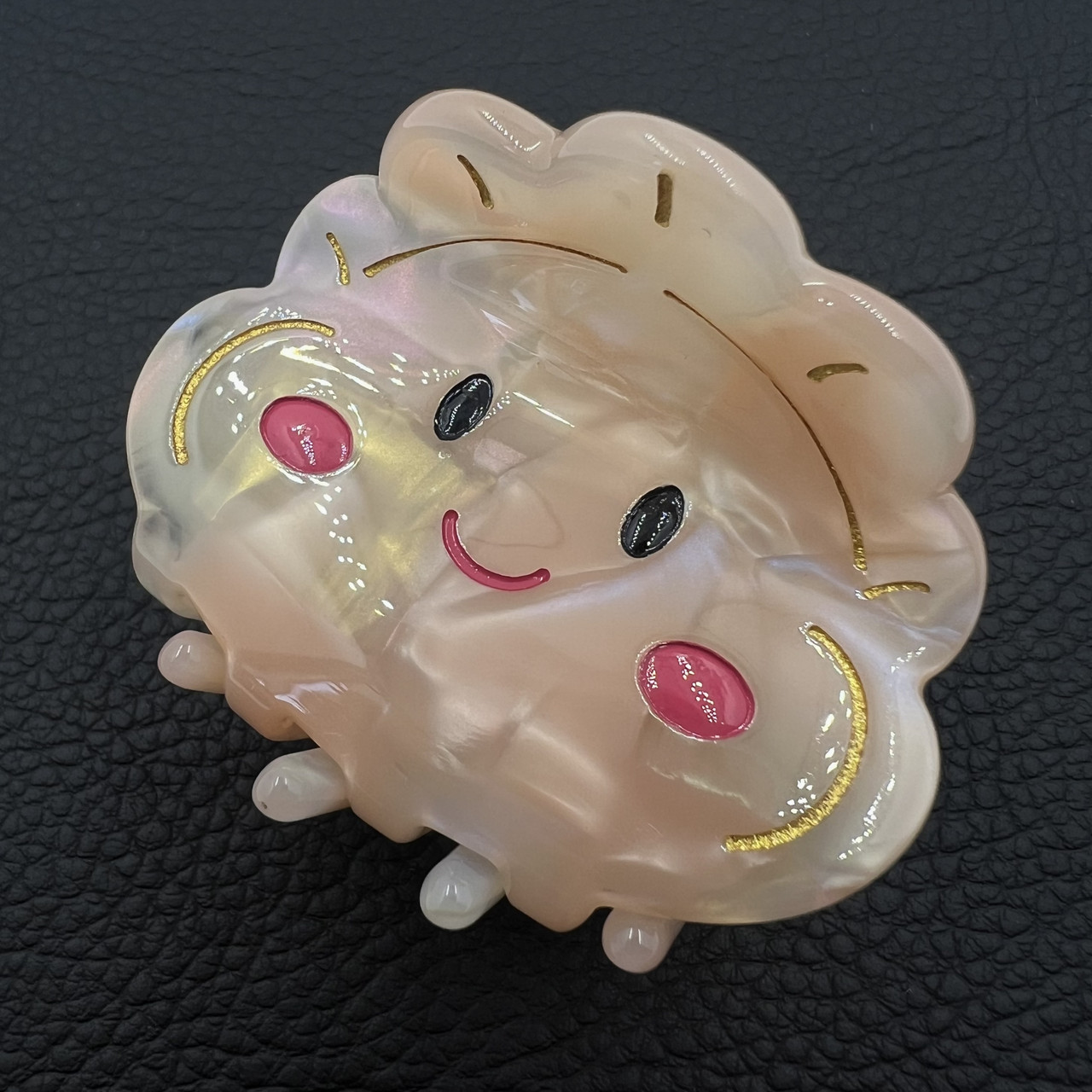 Краб для волосся дитячий міцний французький пластик хмарко розмір 5.5 см висота 4.5 см