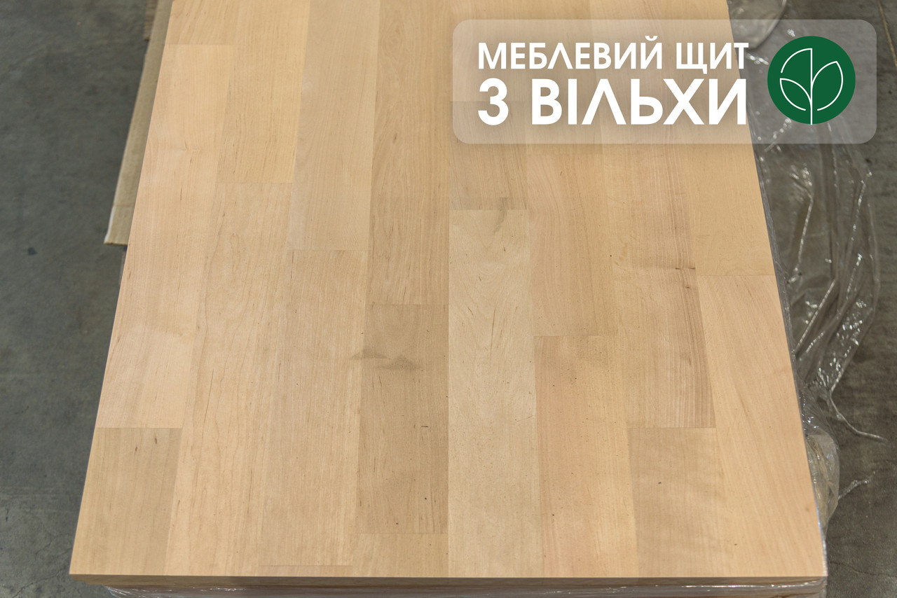 Меблевий щит із вільхи зрощений, 40 мм, 2,00 х 0,65 м, 1/1 ґатунок