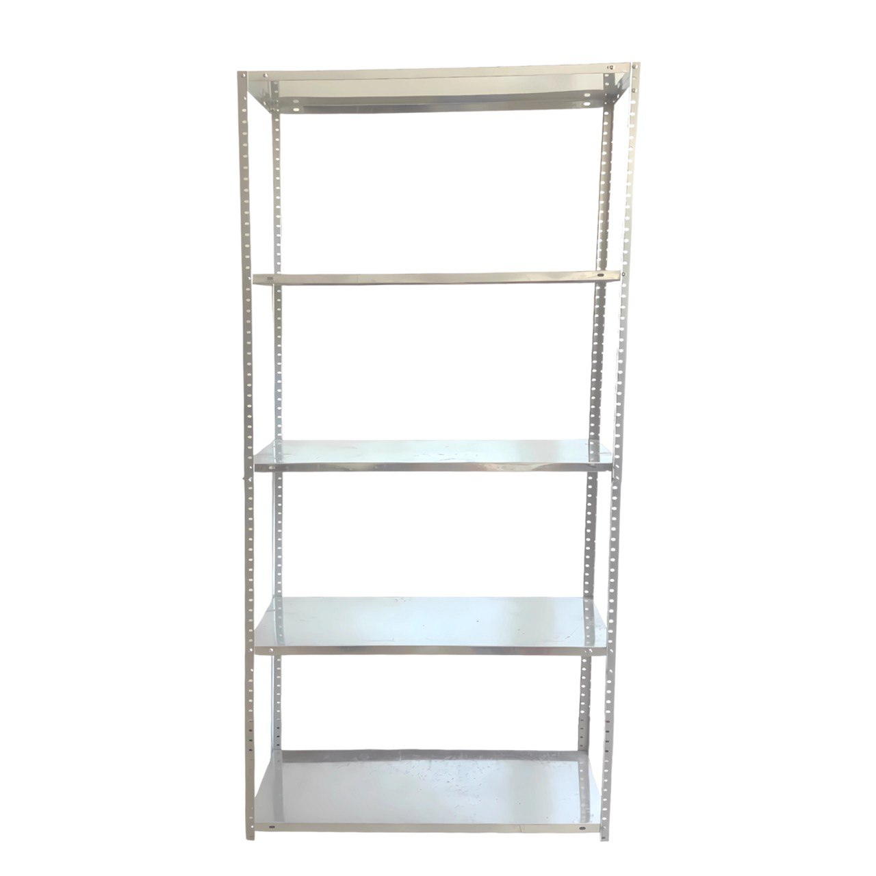 Стелаж металевий (180 x 90 x 40 см) 5 полиць, навантаження - 60 кг на полицю, оцинкована сталь, Сірий, фото 1