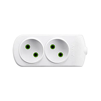 Колодка б/з 2 входи для подовжувача, Lezard Letitia без заземлення 721-0200-203