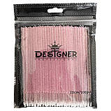 Мікробраші одноразові Дизайнер (мікроаплікатори) для нарощування та ламінування вій, 100 шт./уп. Рожевий, фото 2