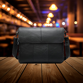 Чоловіча горизонтальна сумка на плече Leather Collection (5047)