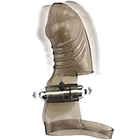 Вібростимулятор на батарейках, Чорна силіконова насадка на палець, Стимулятор клітора та вагіни, Інтимні іграш, фото 5