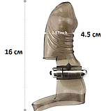 Вібростимулятор на батарейках, Чорна силіконова насадка на палець, Стимулятор клітора та вагіни, Інтимні іграш, фото 7