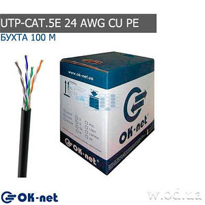 Кабель КПП-ВП (100) 4*2*0,51 (UTP-cat.5E) 100м