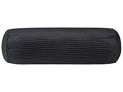 Циліндрична подушка з м'яким велюровим покриттям 22 × 60 см, чорна