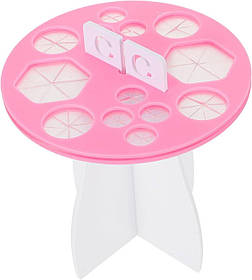 Пластикова підставка для сушіння та зберігання кистей Рожевий