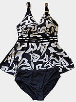 Танкини 2025 с плавками 25200  белый(В НАЛИЧИИ ТОЛЬКО  52 54 56 58 60 УКР р-ры), фото 3