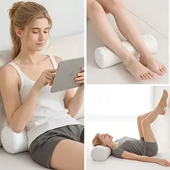 Подушка ортопедична валик ErgoRoll IDEIA 40х15х15 см анатомічна з ефектом пам'яті для підтримки шиї