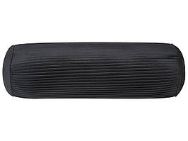 Циліндрична подушка з м'яким велюровим покриттям 22 × 60 см, чорна