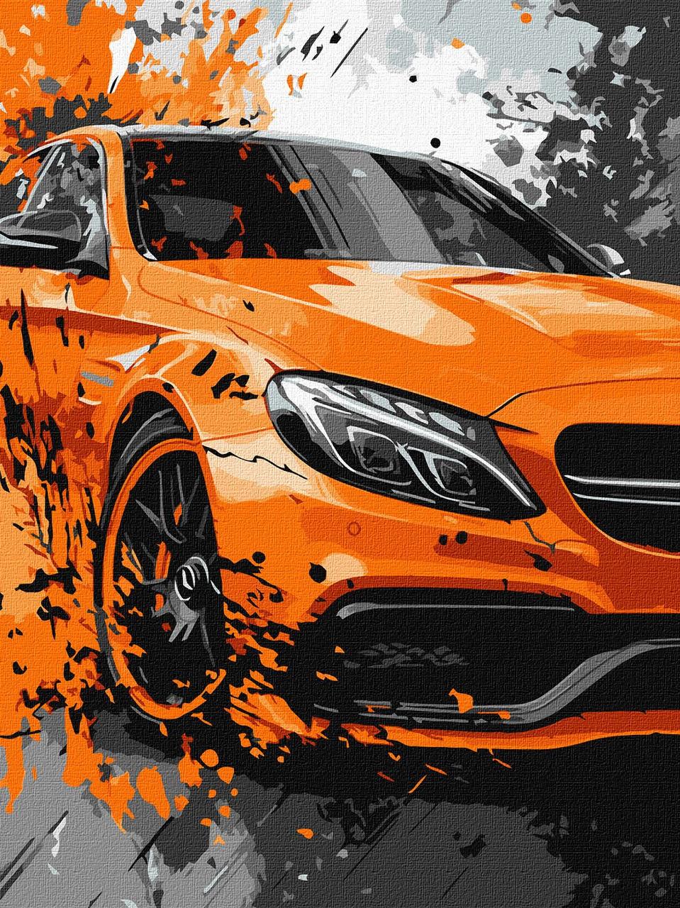 Картина за номерами Помаранчеве авто 30*40 см Ідейка KHO 5154, фото 1