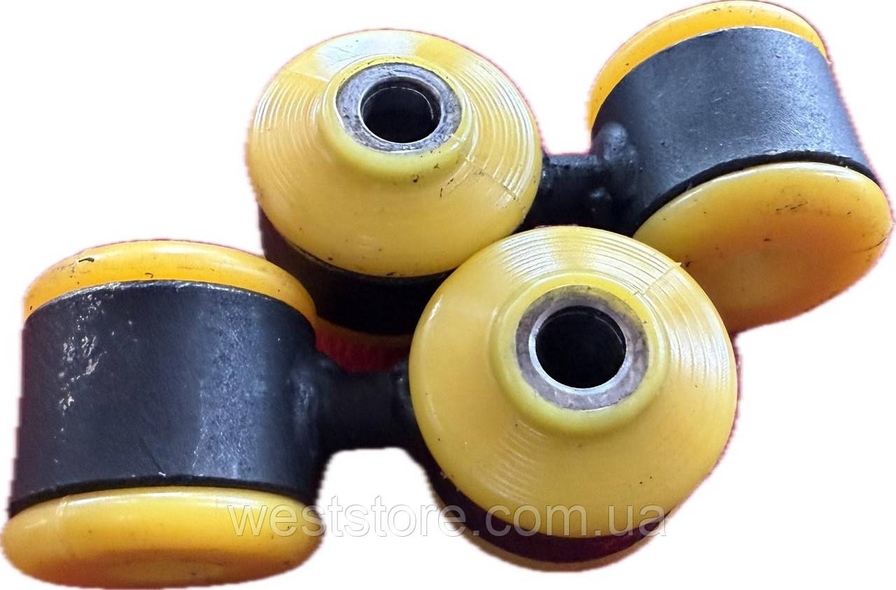 Стійки стабілізатора «яйця» ВАЗ 2108 2109 2113 2114 2115 поліуретан жовті (комплект 2 шт) 2108-2906050, фото 1