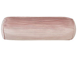 Елегантна велюрова подушка-циліндр 22×60 см рожевого кольору