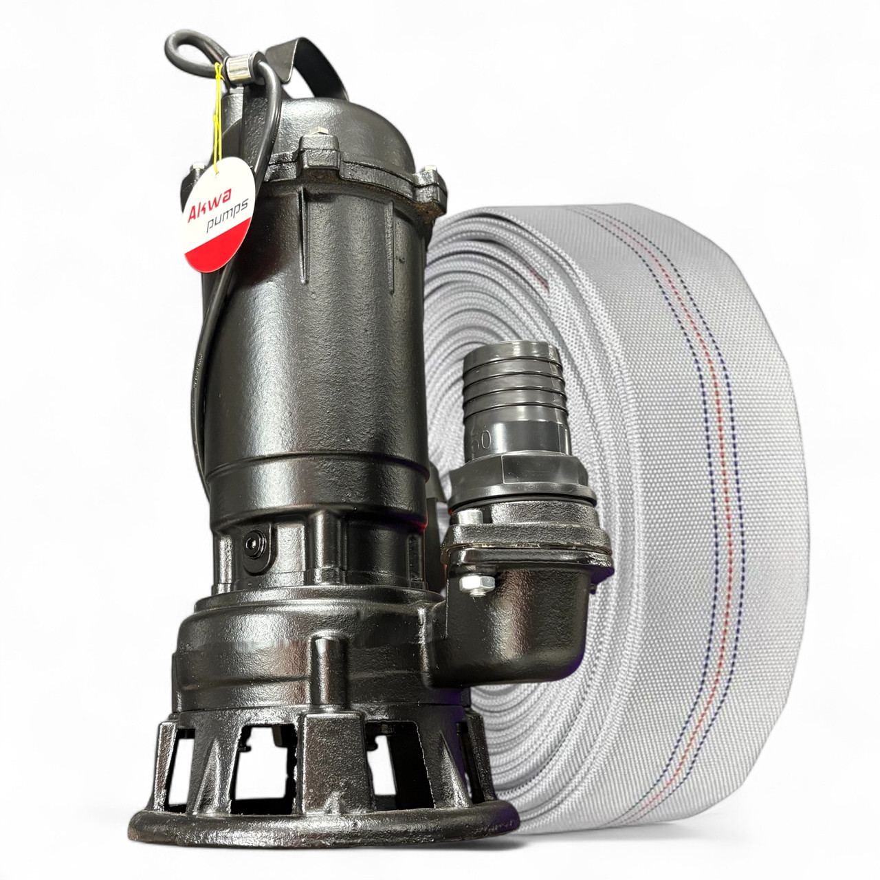 Фекальний насос з фрезою Akwa Pumps 2.5 кВ + 20 м шланга Poland, фото 1