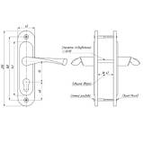 Ручки дверні на планці ASPECT РП-55.23 мідь, фото 2