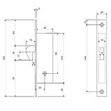 Замок врезной CordonTech 72-K-CR, фото 2