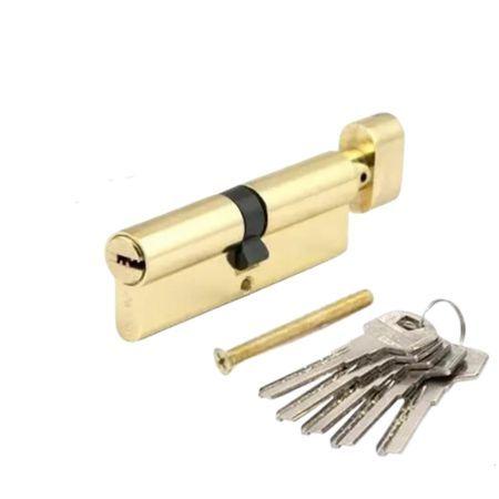 Циліндр CordonTech ZM 60-C-G золото ключ-вороток, фото 1