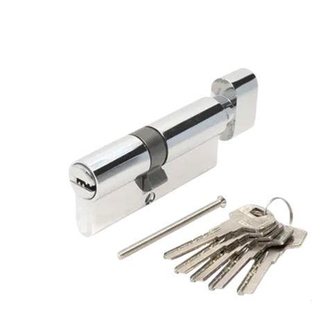 Циліндр CordonTech ZM 80-C-CR хром ключ-вороток, фото 1