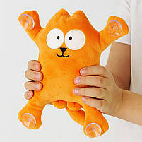 М’яка іграшка Копиця Кіт Саймон 28 см — рудий з присосками, арт. 00284-13, фото 4