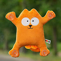 М’яка іграшка Копиця Кіт Саймон 28 см — рудий з присосками, арт. 00284-13, фото 2