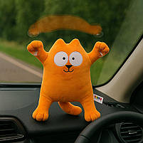 М’яка іграшка Копиця Кіт Саймон 28 см — рудий з присосками, арт. 00284-13, фото 7