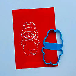 Вирубка для пряника пластикова з трафаретом Лабубу, 12 см