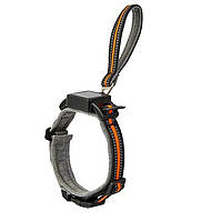 Нашийник із вбудованим повідцем 2в1 для дрібних та середніх собак Чорний, розмір L