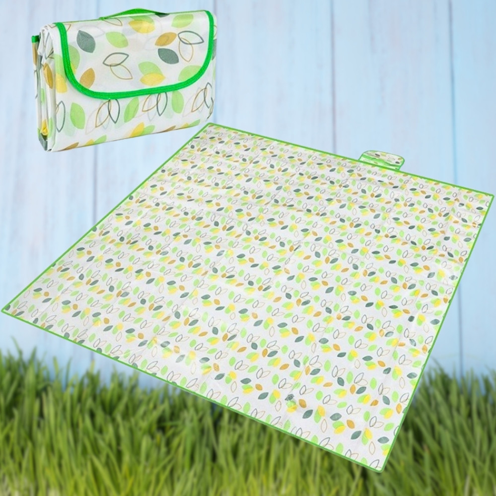 Килимок водонепроникний покривало для пікніка 185х190 плед на природу підстилка непромокальна для пляжу, фото 1