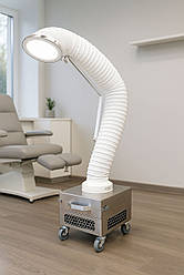 Витяжка для педикюру манікюру FUSION PLUS PREMIUM професійна педикюрна з LED лампою пересувна