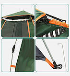 Намет альтанка автомат 4-місний 240х240х160см зелений, фото 10