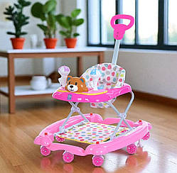 Дитячі ходунки-качалка 3656A-S-8 "ВЕДМЕДИК" з батьківською ручкою та музичним блоком