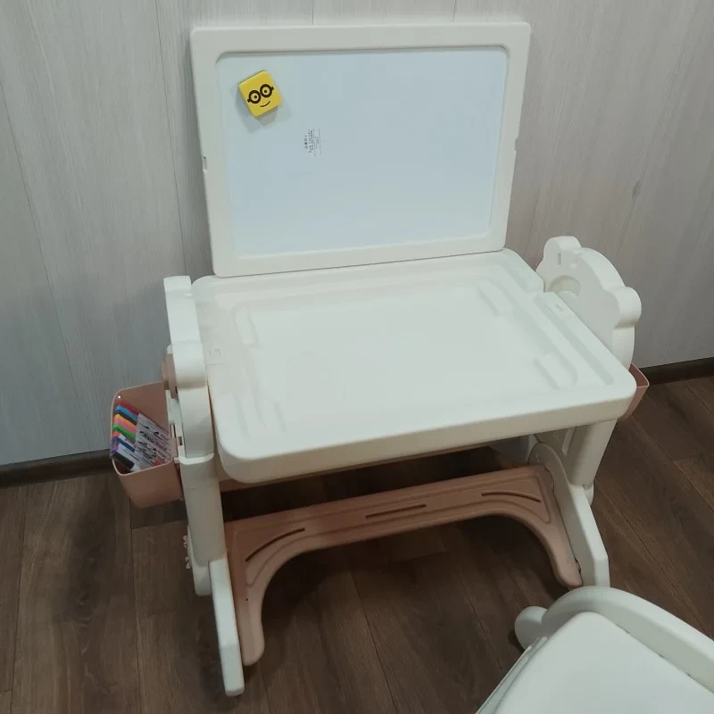 Універсальний дитячий столик-трансформер зі стільчиком 3 в 1 пластиковий комплект для дітей, фото 1