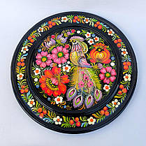 Тарілка 20 см у подарунковій коробці "Пташка" з авторським петриківським розписом, фото 2