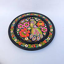 Тарілка 20 см у подарунковій коробці "Пташка" з авторським петриківським розписом, фото 3