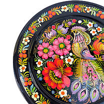 Тарілка 20 см у подарунковій коробці "Пташка" з авторським петриківським розписом, фото 4