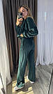 Велюровий спортивний жіночий костюм на молнії зі стрілками р.42-60 SPRING СМАРАГД 769, фото 4