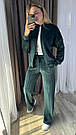 Велюровий спортивний жіночий костюм на молнії зі стрілками р.42-60 SPRING СМАРАГД 769, фото 7