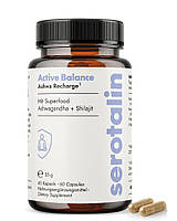 Біодобавка з ашваганди муміє женьшенем B6 та C Active Balance Ashwa Recharge 60 капсул Serotalin