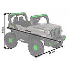 Дитячий електромобіль на акумуляторі QD-V80 електромашинка для дітей з пультом керування сірий, фото 6