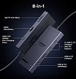 UGREEN hub 8 in 1 HDMI 4K 60Hz, Type C ,PD 100W, SD/TF, USB-A, фото 2