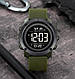 Skmei 2497 мужские спортивные часы зеленые с черным циферблатом на каучуковом ремешке - фото 4 - id-p2701750527