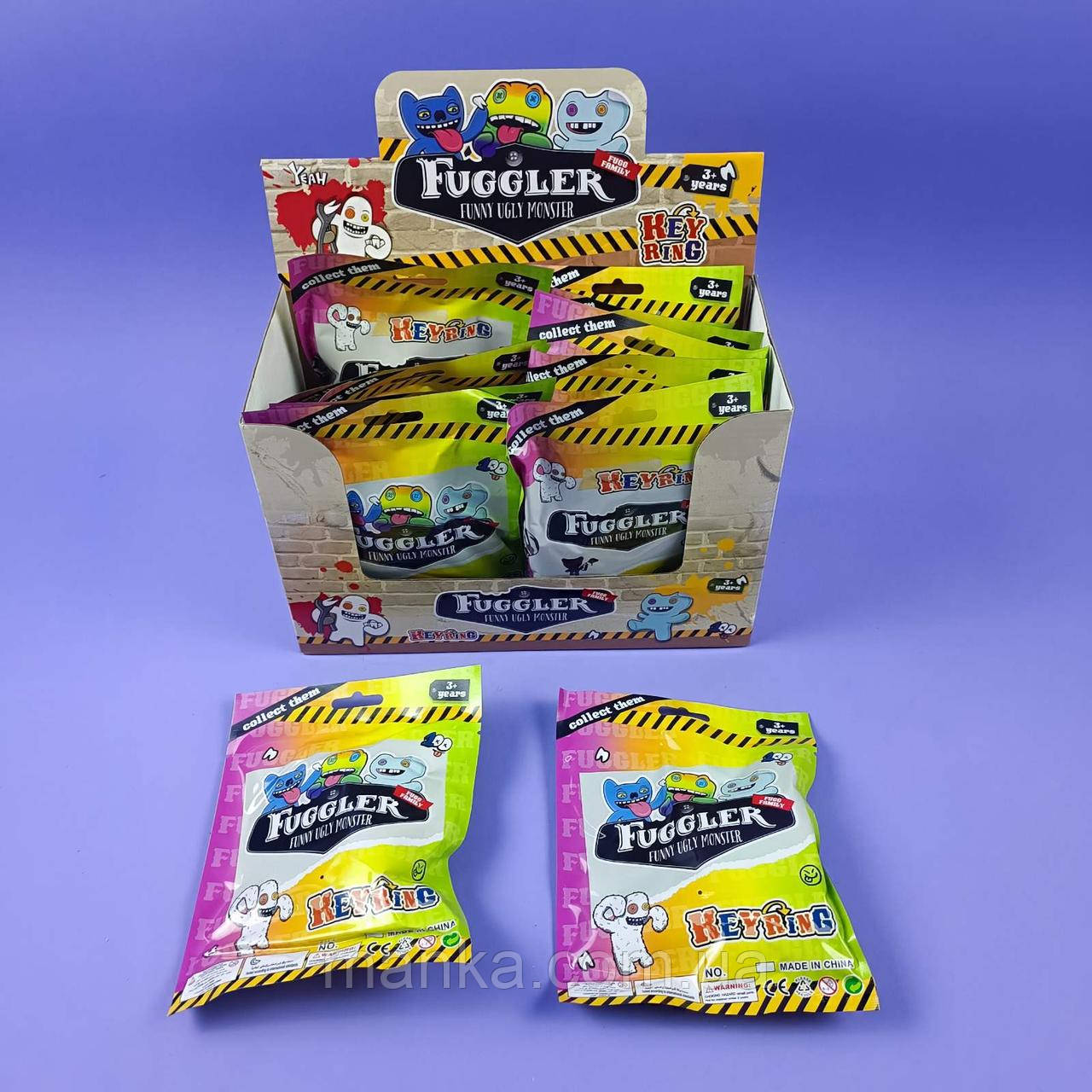 М`яка іграшка брелок Фуглер Fuggler плюшева іграшка з зубами страшненький улюбленець Фаглер, фото 1