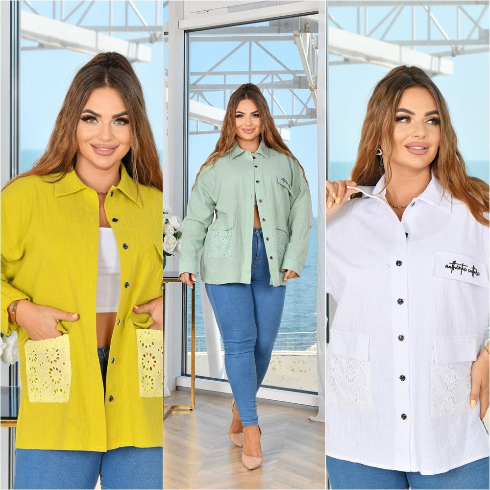 Сорочка з якісного льону та прошви